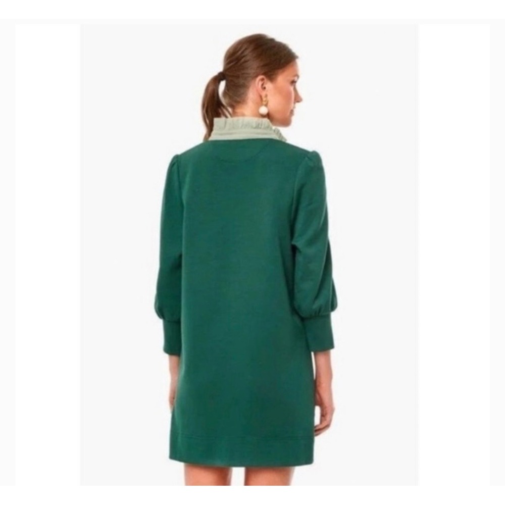 Tuckernuck x Pomander Place | Charlotte Terry Ruffle‎ Neck Dress Green Large - Picture 2 of 10